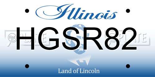 HGSR82 Illinois License Plate