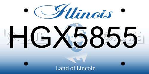 HGX5855 Illinois License Plate