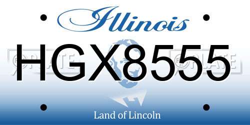 HGX8555 Illinois License Plate