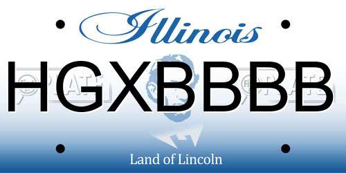HGXBBBB Illinois License Plate