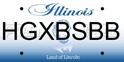 HGXBSBB Illinois License Plate