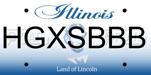HGXSBBB Illinois License Plate