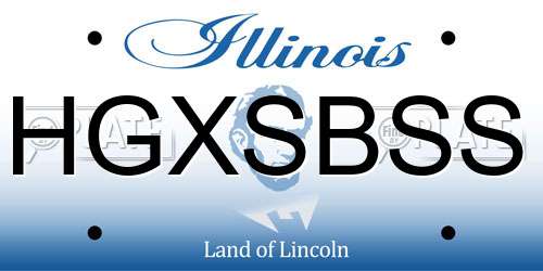 HGXSBSS Illinois License Plate