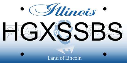 HGXSSBS Illinois License Plate
