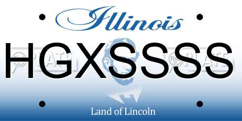 HGXSSSS Illinois License Plate
