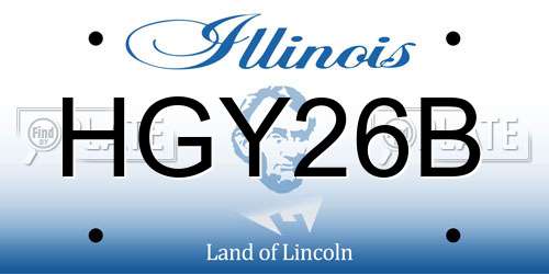 HGY26B Illinois License Plate