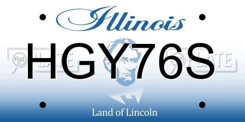 HGY76S Illinois License Plate