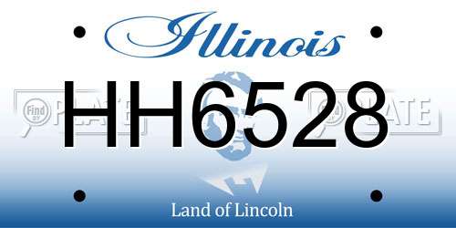 HH6528 Illinois License Plate