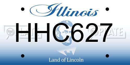 HHC627 Illinois License Plate
