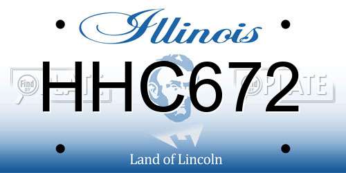 HHC672 Illinois License Plate