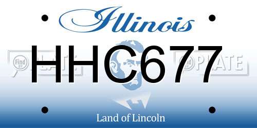 HHC677 Illinois License Plate