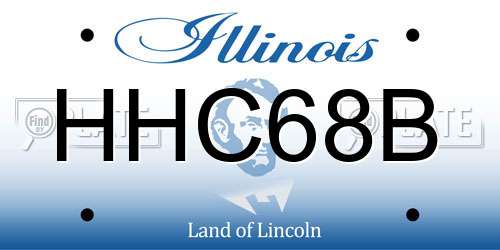 HHC68B Illinois License Plate
