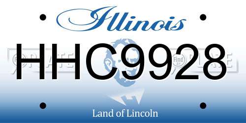 HHC9928 Illinois License Plate