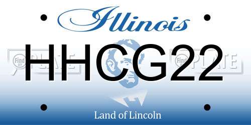 HHCG22 Illinois License Plate