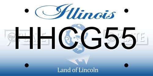HHCG55 Illinois License Plate