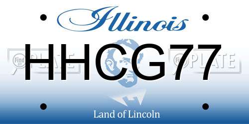 HHCG77 Illinois License Plate