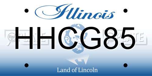 HHCG85 Illinois License Plate