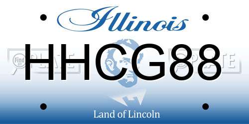 HHCG88 Illinois License Plate