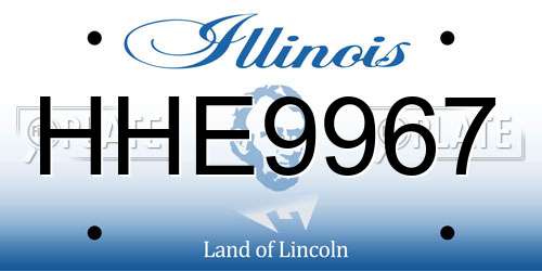 HHE9967 Illinois License Plate