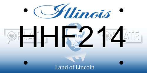 HHF214 Illinois License Plate