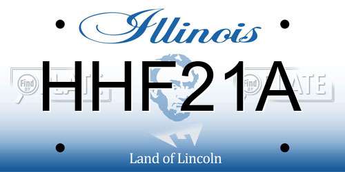HHF21A Illinois License Plate