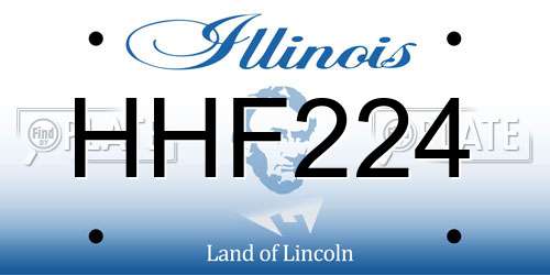 HHF224 Illinois License Plate