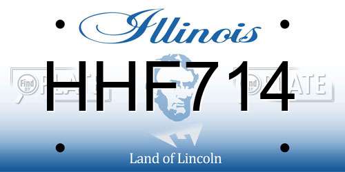 HHF714 Illinois License Plate