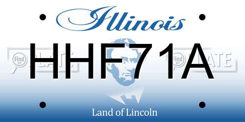 HHF71A Illinois License Plate
