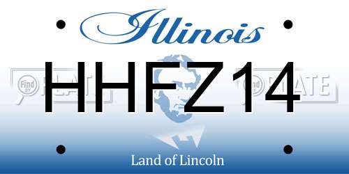 HHFZ14 Illinois License Plate