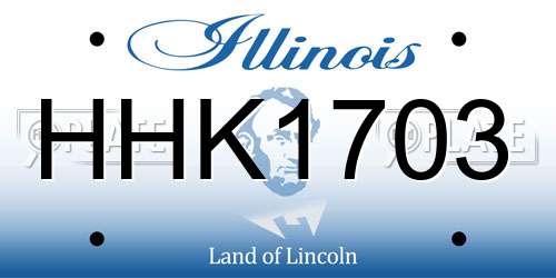 HHK1703 Illinois License Plate