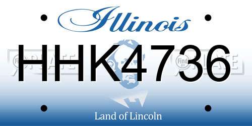 HHK4736 Illinois License Plate