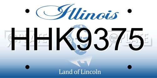 HHK9375 Illinois License Plate