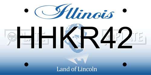HHKR42 Illinois License Plate