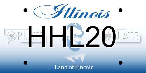 HHL20 Illinois License Plate