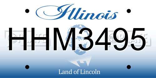 HHM3495 Illinois License Plate