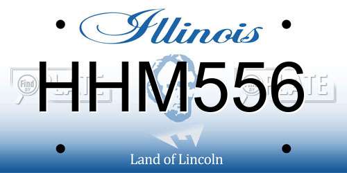 HHM556 Illinois License Plate