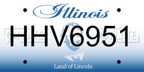 HHV6951 Illinois License Plate