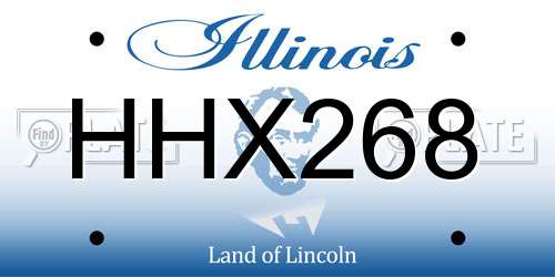 HHX268 Illinois License Plate