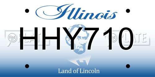 HHY710 Illinois License Plate