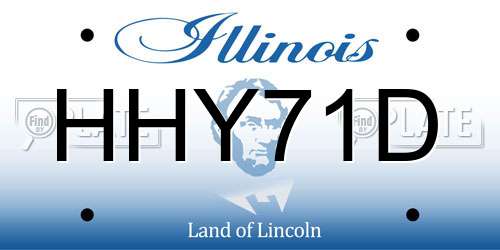 HHY71D Illinois License Plate