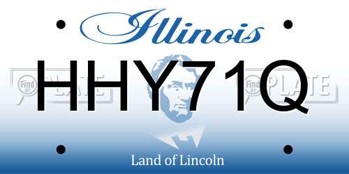 HHY71Q Illinois License Plate