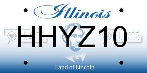 HHYZ10 Illinois License Plate