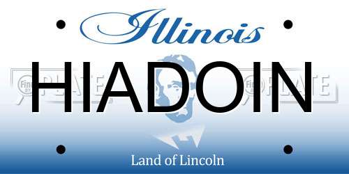 HIADOIN Illinois License Plate