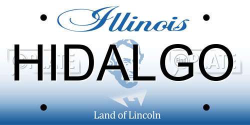 HIDALGO Illinois License Plate
