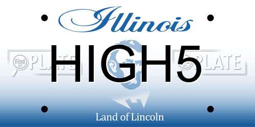 HIGH5 Illinois License Plate