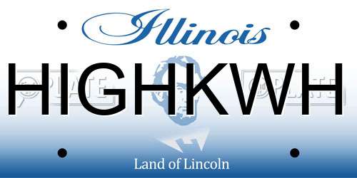 HIGHKWH Illinois License Plate