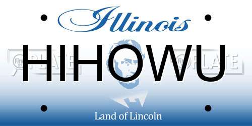 HIHOWU Illinois License Plate