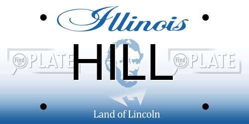 HILL Illinois License Plate