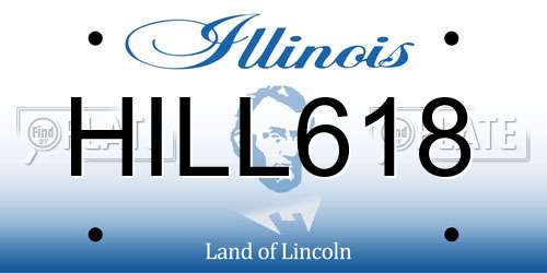 HILL618 Illinois License Plate