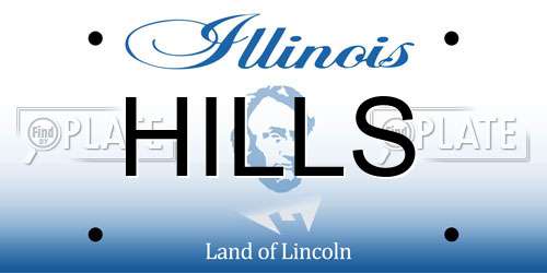 HILLS Illinois License Plate